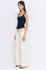 Wide Leg Cotton Pants