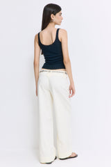 Wide Leg Cotton Pants