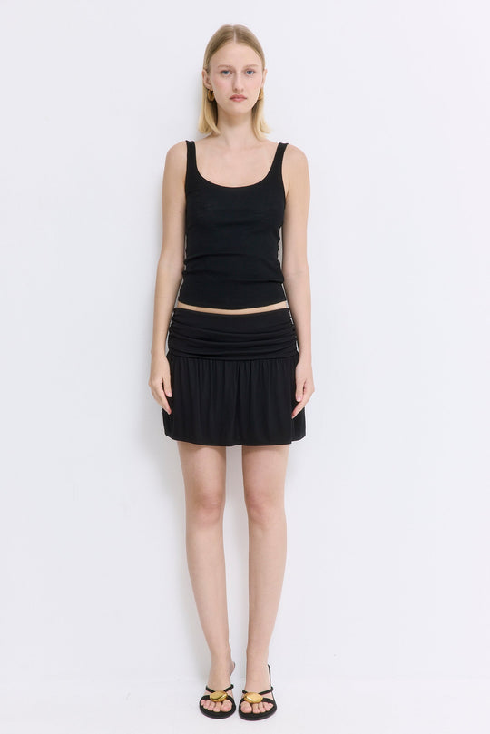 Draped Jersey Mini Skirt - Dé Rococo