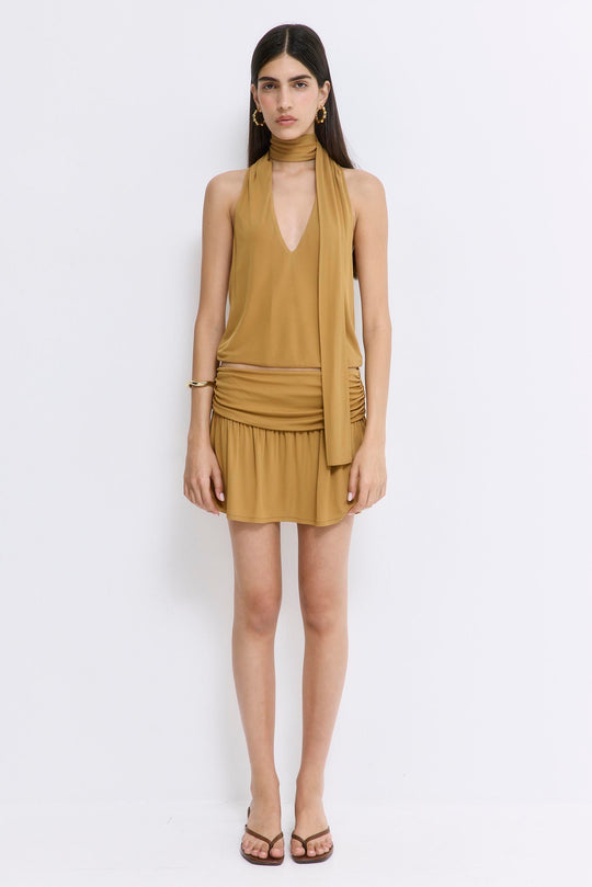 Draped Jersey Mini Skirt - Dé Rococo