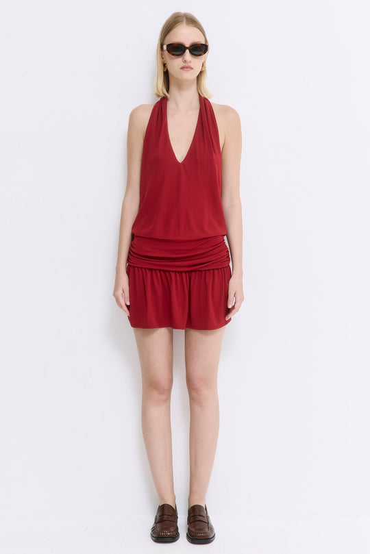 Draped Jersey Mini Skirt - Dé Rococo