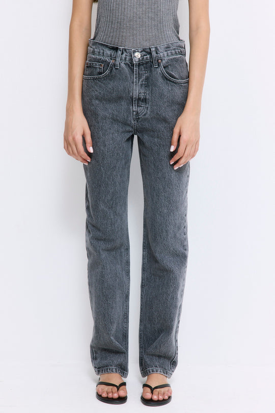 No.6| High Waisted Straight Full Length Denim