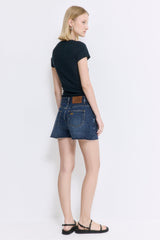 Mid Rise Denim Shorts