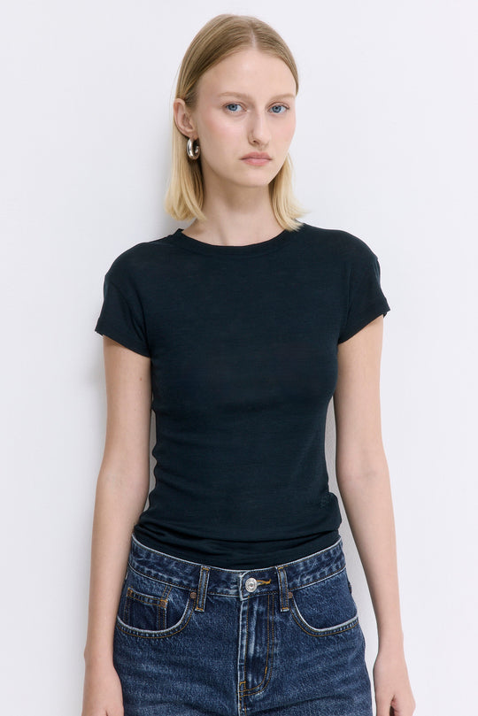 Fitted Wool Cup Tee - Dé Rococo