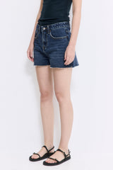 Mid Rise Denim Shorts
