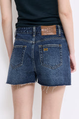 Mid Rise Denim Shorts