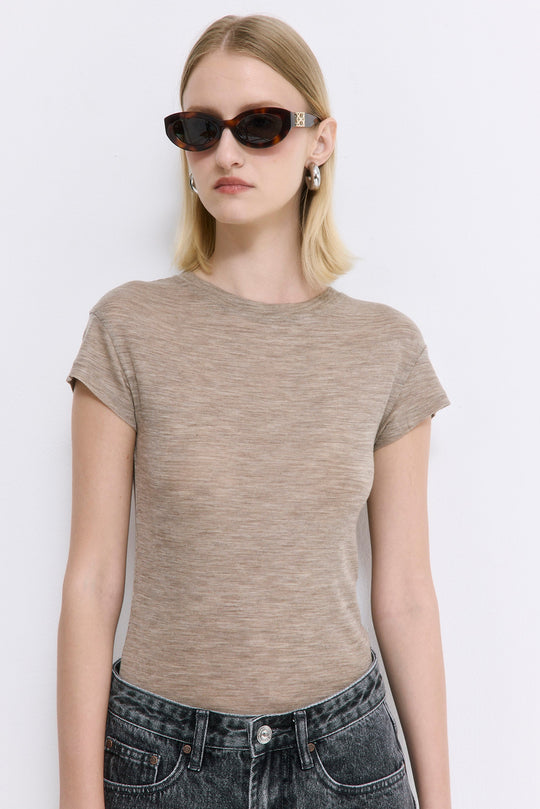 Fitted Wool Cup Tee - Dé Rococo