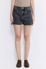 Mid Rise Denim Shorts