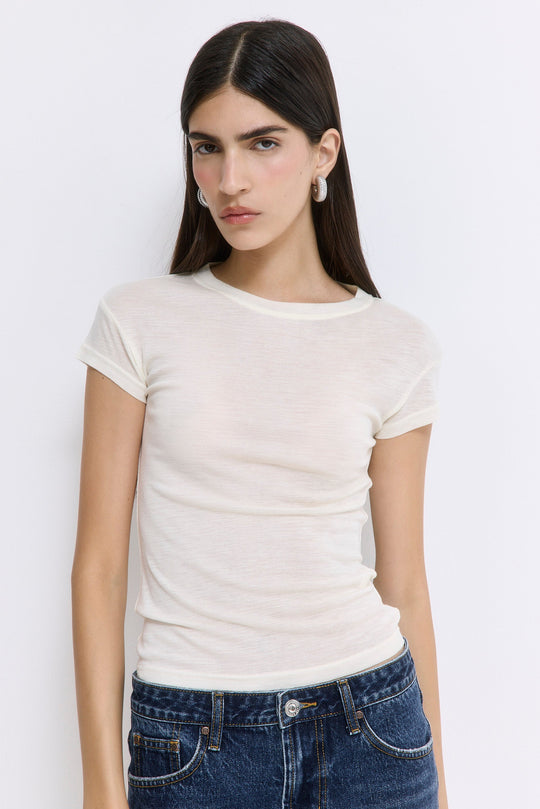 Fitted Wool Cup Tee - Dé Rococo
