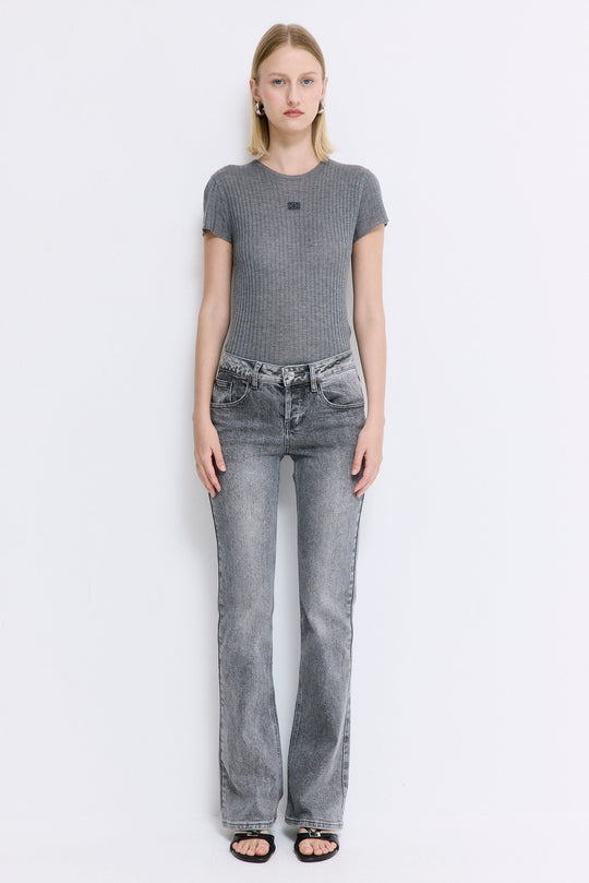 No.17| Mid Rise Bootcut Denim - Dé Rococo