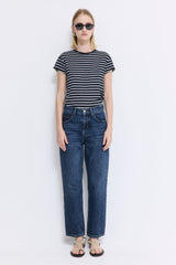 No.5| High Waist Straight Cropped Denim