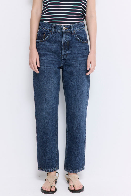 No.5| High Waist Straight Cropped Denim - Dé Rococo