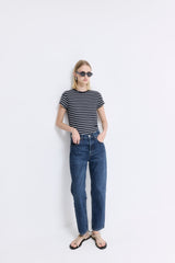 No.5| High Waist Straight Cropped Denim
