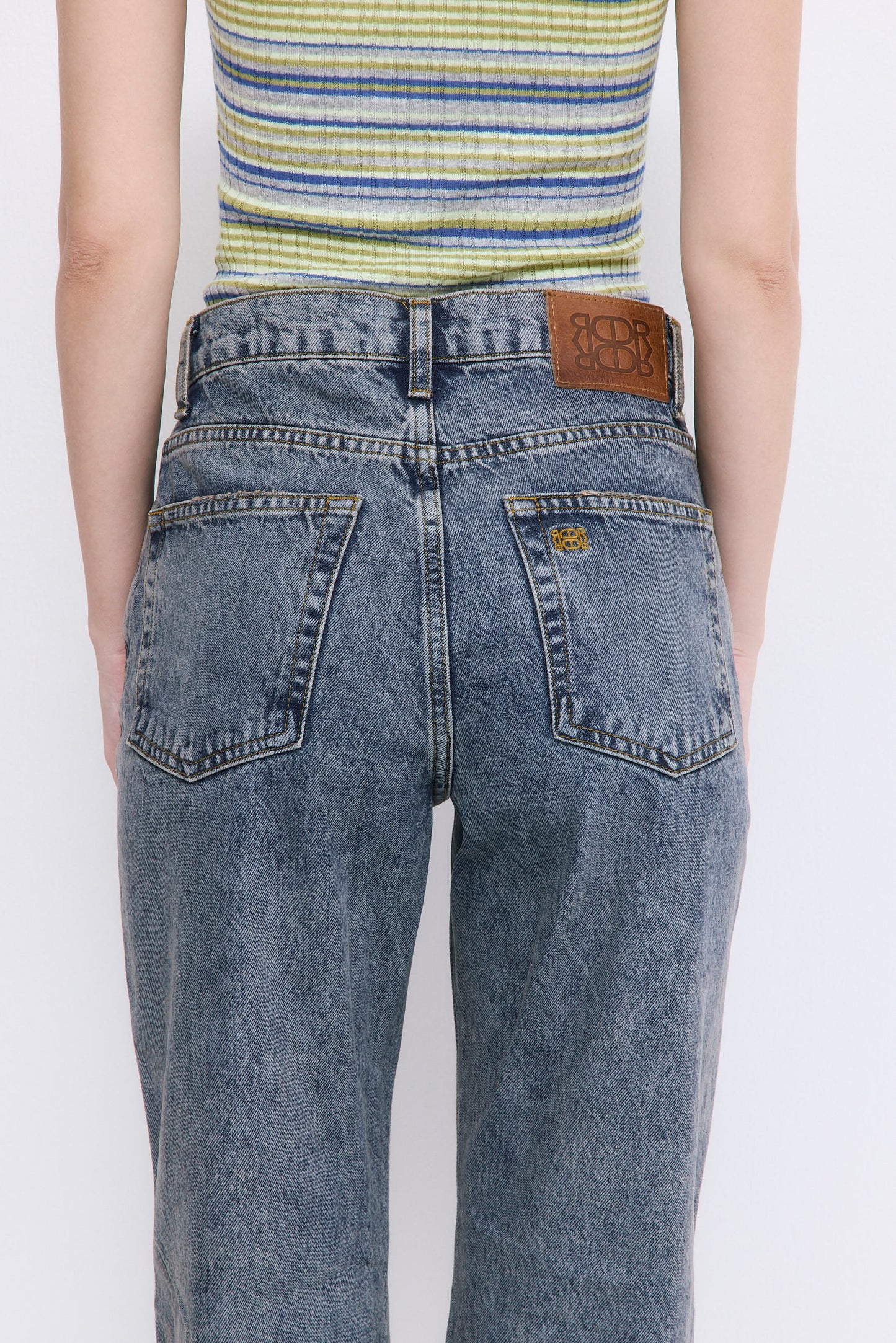 No.6| High Waisted Straight Full Length Denim - Dé Rococo