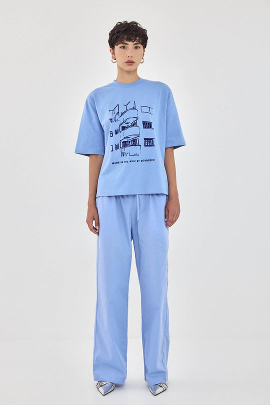 Poplin Wide Leg Pants - Dé Rococo