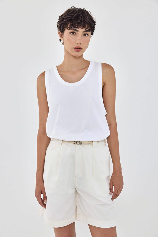 Heavy Cotton Boxy Tank Top - Dé Rococo