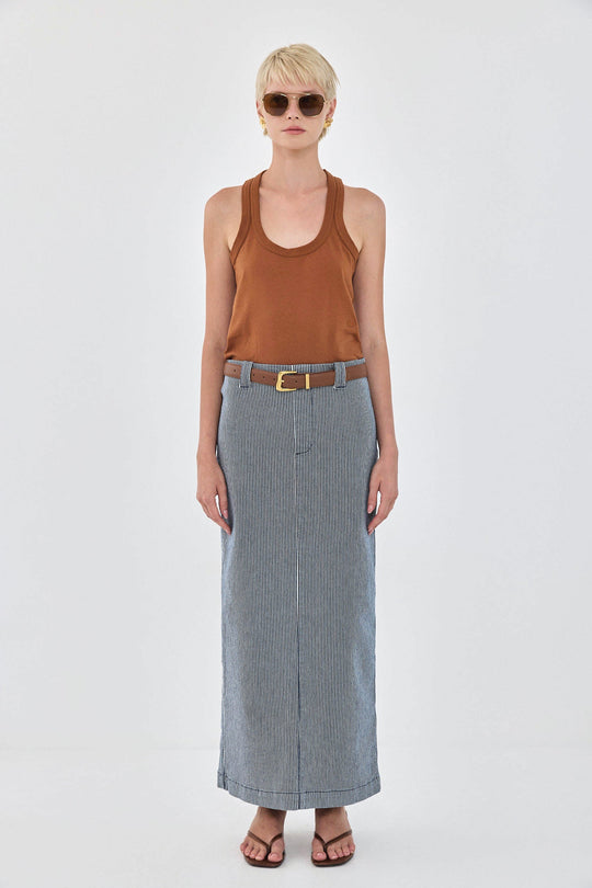 Heavy Cotton Deep Scoop Tank Top - Dé Rococo