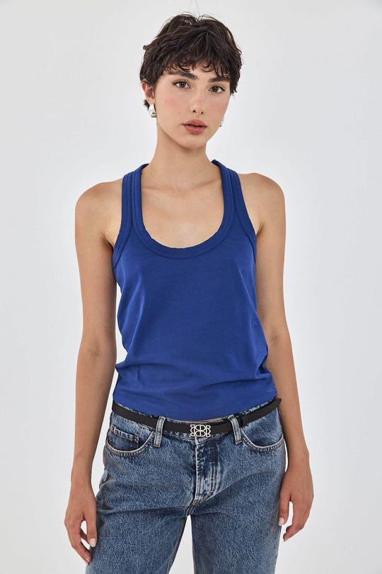 Heavy Cotton Deep Scoop Tank Top - Dé Rococo