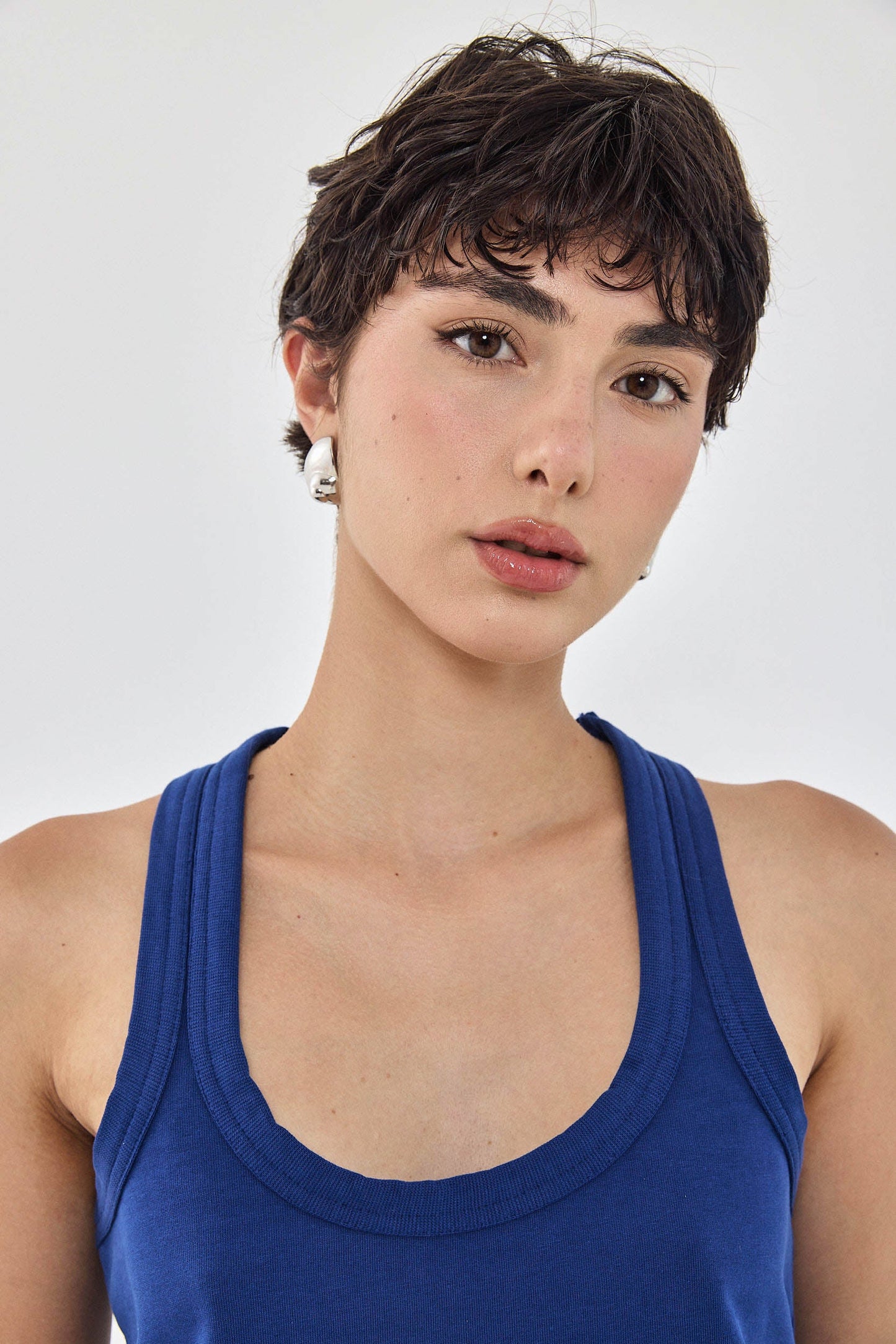 Heavy Cotton Deep Scoop Tank Top - Dé Rococo