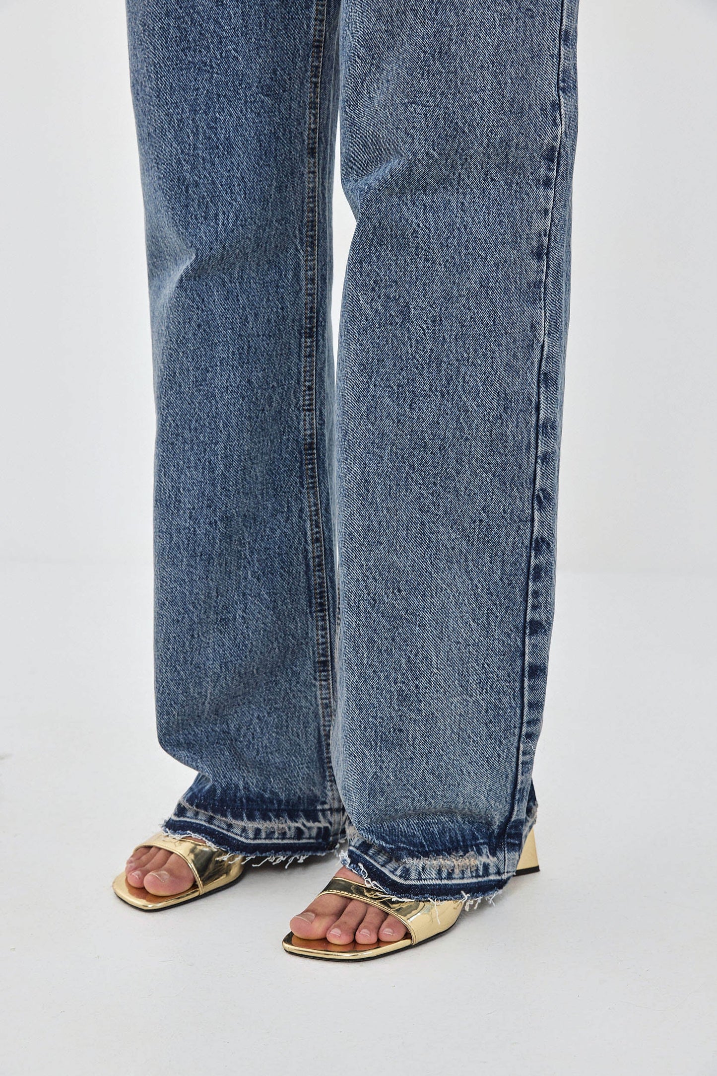No.11| Mid Rise Full Length Baggy Denim - Dé Rococo