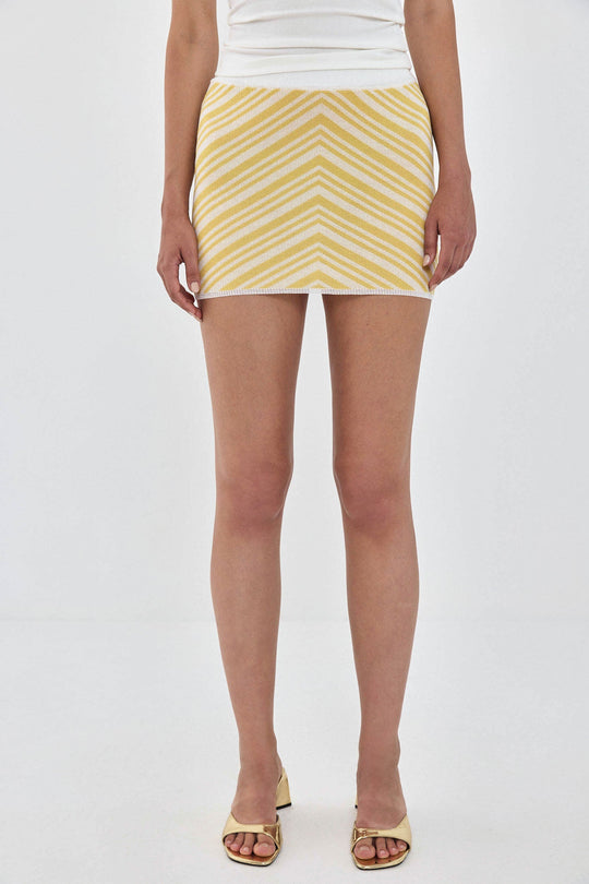 Pattern Knitted Mini Skirt - Dé Rococo