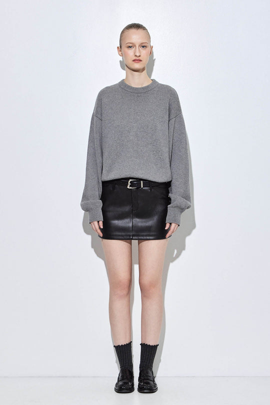 Vegan Leather Mini Skirt - Dé Rococo