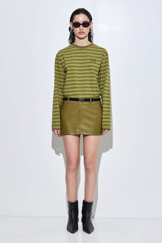 Vegan Leather Mini Skirt - Dé Rococo