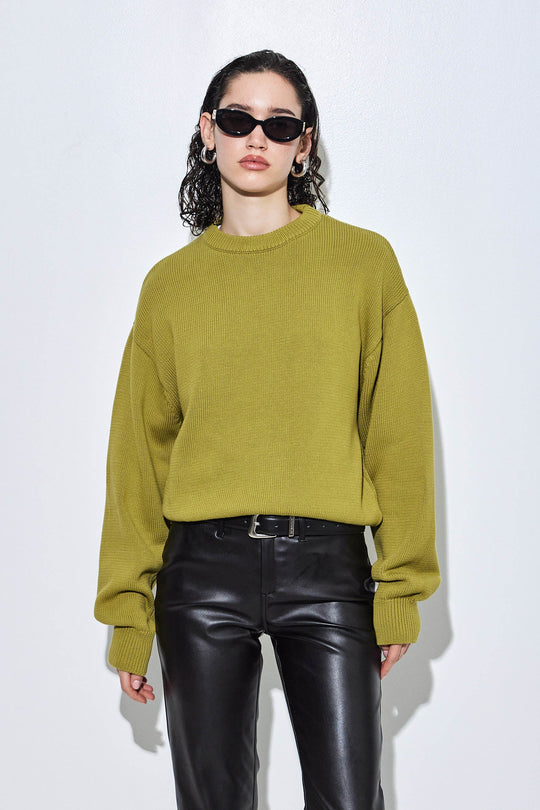 Cotton Crew Neck Sweater - Dé Rococo