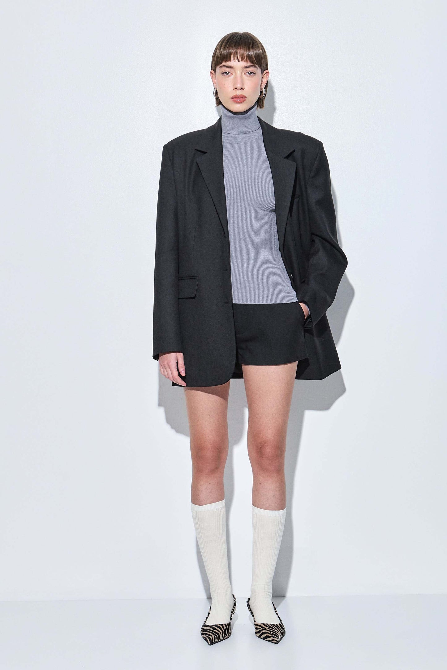 Ribbed Turtleneck Top - Dé Rococo