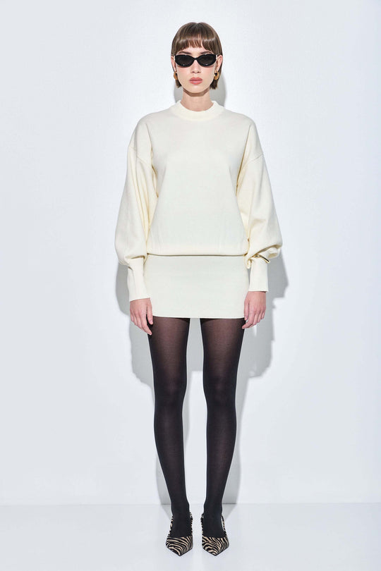 Knitted Long Sleeved Volume Dress - Dé Rococo