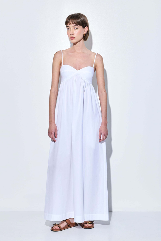 Cup Detail Poplin Maxi Dress - Dé Rococo