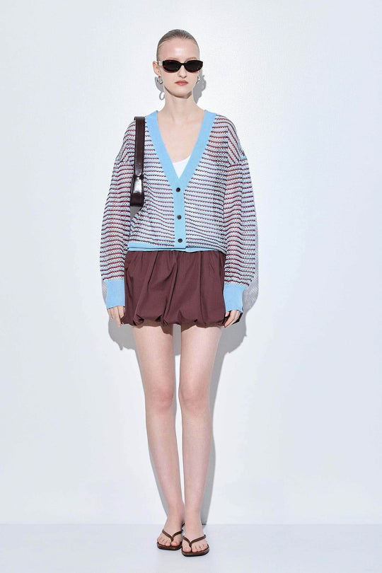 Poplin Bubble Mini Skirt - Dé Rococo