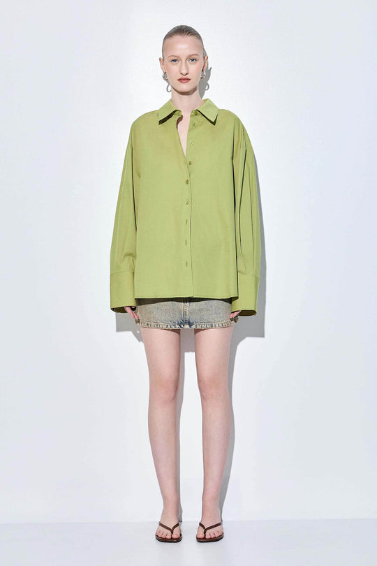 Oversized Poplin Button Down Shirt - Dé Rococo