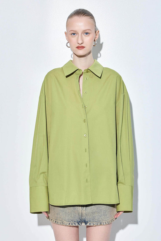 Oversized Poplin Button Down Shirt - Dé Rococo