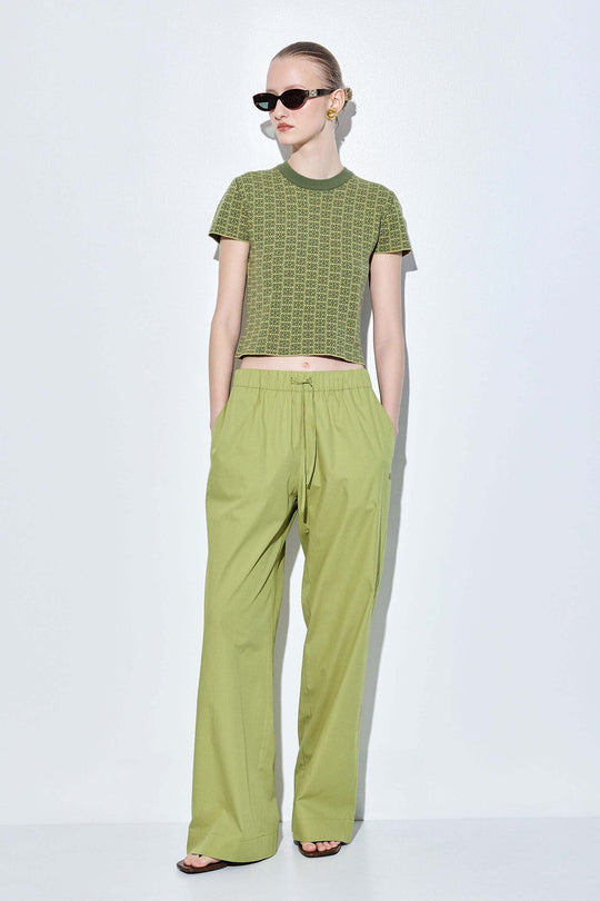 Poplin Wide Leg Pants - Dé Rococo
