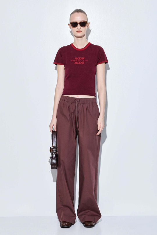 Poplin Wide Leg Pants - Dé Rococo