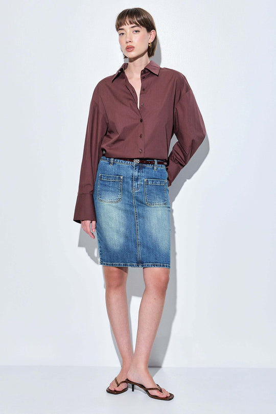 Oversized Poplin Button Down Shirt - Dé Rococo