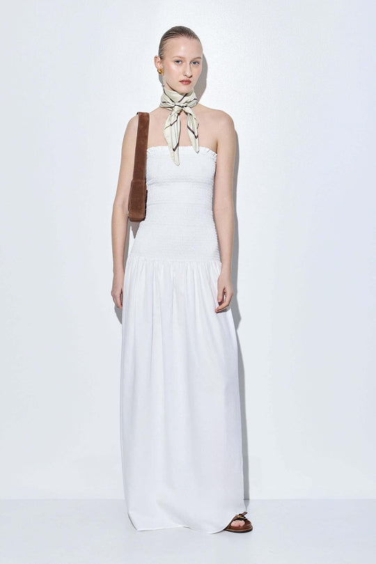 Shirred Strapless Maxi Dress - Dé Rococo