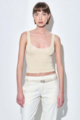 Deep Scoop Knitted Tank Top