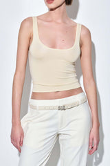 Deep Scoop Knitted Tank Top