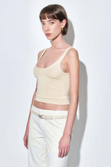 Deep Scoop Knitted Tank Top