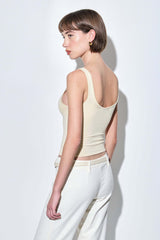 Deep Scoop Knitted Tank Top