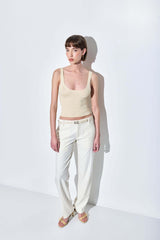 Deep Scoop Knitted Tank Top