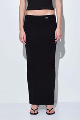 Knitted Buckle Maxi Skirt