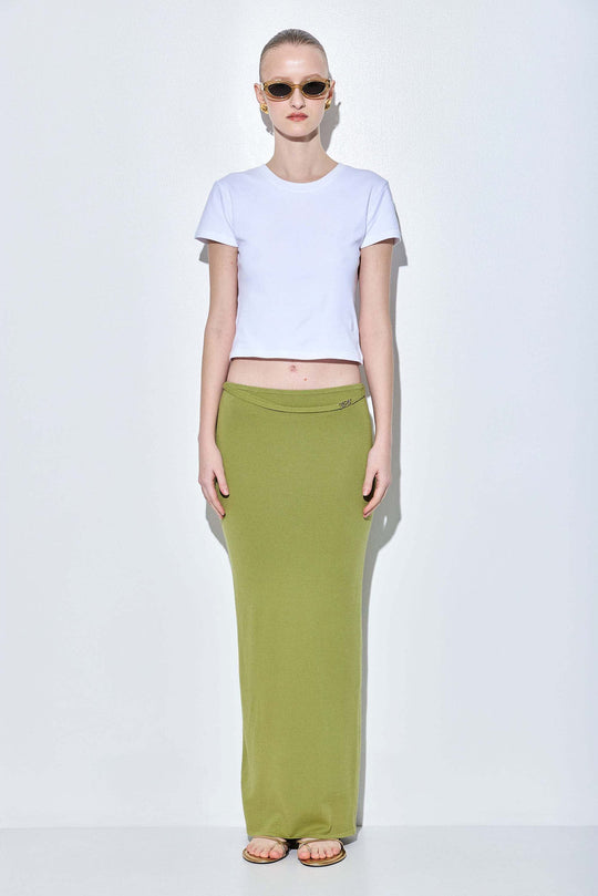 Knitted Buckle Maxi Skirt - Dé Rococo