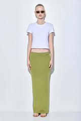 Knitted Buckle Maxi Skirt