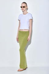 Knitted Buckle Maxi Skirt