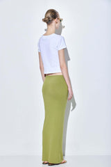 Knitted Buckle Maxi Skirt