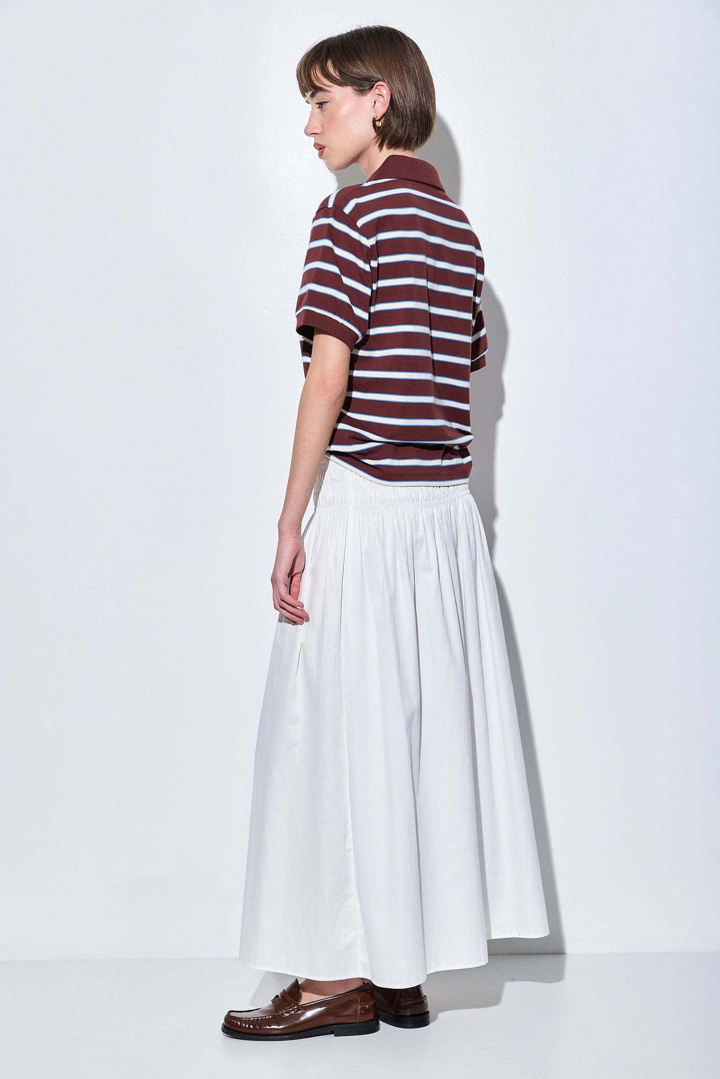 Shirred Waist Maxi Skirt - Dé Rococo