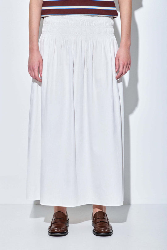 Shirred Waist Maxi Skirt - Dé Rococo